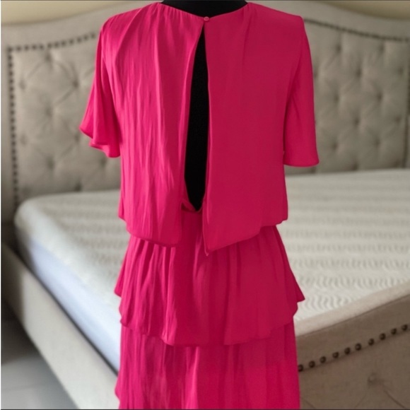 Zara pink Mini Ruffle Dress - Picture 2 of 3
